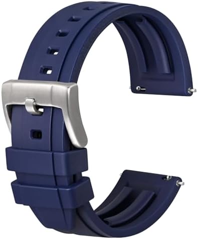 Anbeer Premium Silicone Watch Bands,Quick Release Rubber Watch Strap for Men and Women, Choose Color & Width 18mm 20mm 22mm 24mm