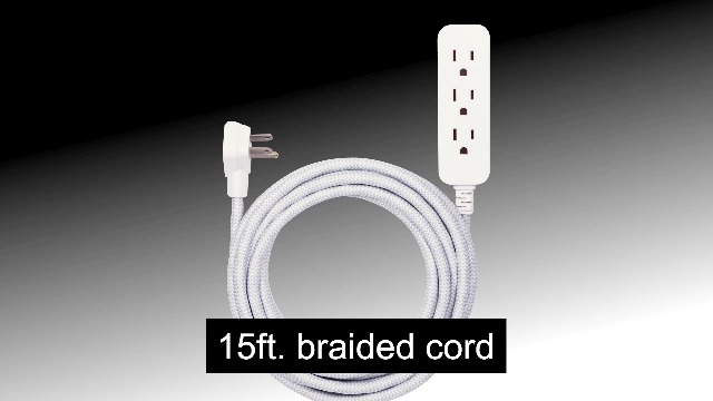 Amazon.com: GE 3-Outlet Power Strip 15 Ft Braided Extension Cord
