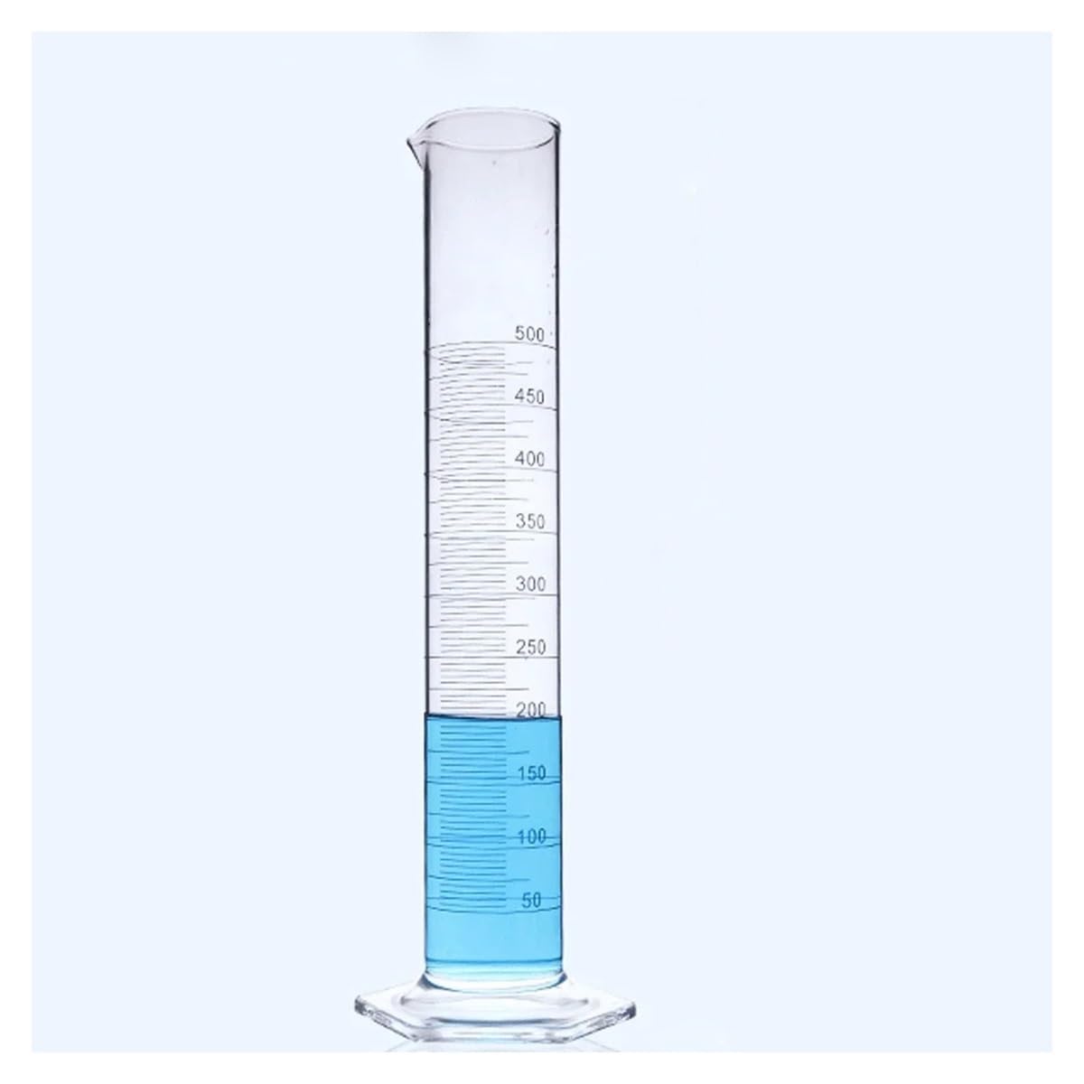 Vetreria da laboratorio Cilindro graduato in vetro borosilicato da 5/10/25/50/100-2000 ml for esperimenti in vetreria da laboratorio(2000ml Glass-Hex)