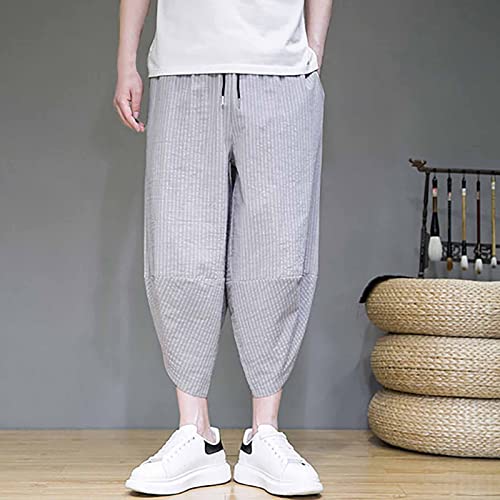 Mens Shorts Casual Drawstring Zipper Pockets Elastic Waist Men's Athletic Shorts Men's Slim-Fit Flat-Front Comfort Grey #TOP1