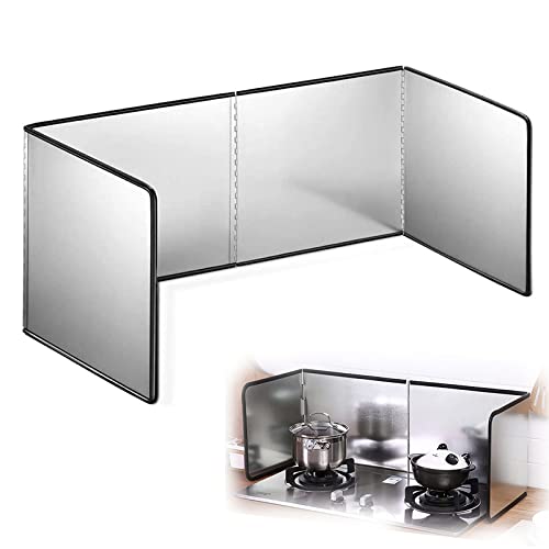 折りたたみ式飛び散り防止シールドガード、ストーブグリース飛び散りガード、ステンレススチール製、3/4面、複数のサイズ(4面75x90x45cm)