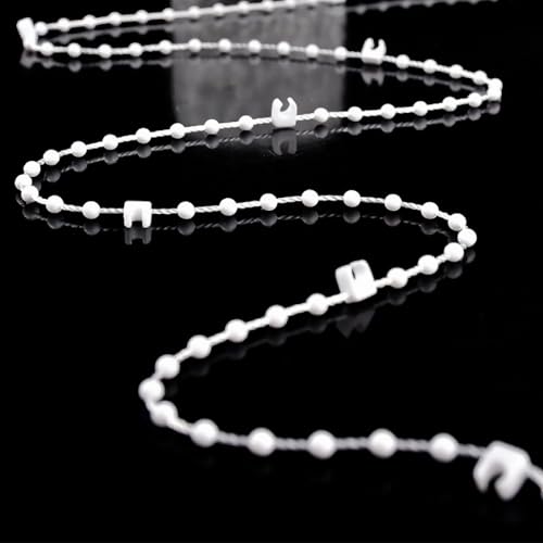 1pcs 10 Meter 100 clips Vertical Blind Bottom Chain for 3.5 Inch/ 89mm Slats,Vertical BlindChain,Vertical Blinds Repair Parts Suitable for 3.5 Inch/ 89mm Blind Bottom Chain Slats(10Meter Long,White)