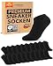 10 Paar Sneaker Socken Herren Damen Baumwolle Komfortbund ohne Naht 70102T WP (Schwarz 47-50)