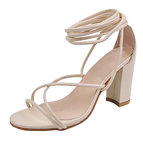 ZTFYKLIN Sandales Femme Été À Talon Aiguille Chaussures De Poisson Orteil Respirant Dentelle...