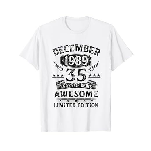 Regalo 35 Años Cumpleaños Hombre Mujer Diciembre 1989 Camiseta