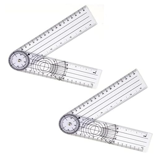 PLABBDPL 2 Pcs Goniómetro Fisioterapia 14pulgadas/36cm Goniometro Articular Medidor de Ángulos 360 °Goniómetro Ortopédico Manual para Calcular Rodilla Hombro Cadera Codo para Fisios Hacer Prácticas