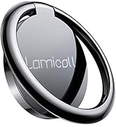 Lomicall スマホリング 4㎜ 薄い 180度 360度回転式 ：携帯電話 リングホルダー, 携帯リング 指輪型 薄 ホールドリングスタンド, フィンガーリング, 薄型 アイホン 指リング...