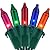 YULETIME Multicolor Christmas Lights, 66 Feet 200 Count UL Certified String Lights, 2 Sets of 33 Ft 100 Count Incandescent Mini Lights (Multicolor)