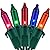 YULETIME Multicolor Christmas Lights, 66 Feet 200 Count UL Certified String Lights, 2 Sets of 33 Ft 100 Count Incandescent Mini Lights (Multicolor)
