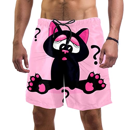 Short de bain homme Yuzheng à motif chat mignon pour la plage