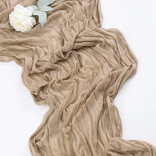 Socomi Cheesecloth Table Runner 10Ft Gauze Tablecloth Boho Rustic Nude Cheese Cloth Table Runner For Wedding Bridal Shower Summer Decoration #TOP1