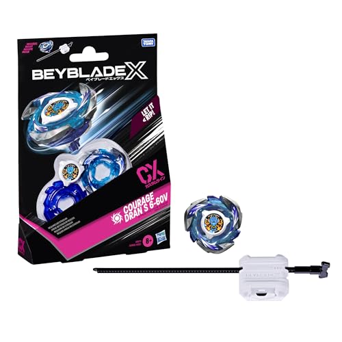 Bey Blade X Courage Dran S 6-60V CX Starter Pack Set, Attack Type Top and Launcher; Authentic Takara Tomy Battle Tops Games, Toys for Boys and Girls 8+ by Beyblade - Used condition - US$12.34