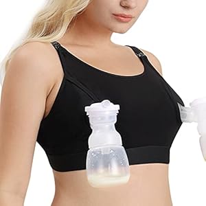 Momcozy – Brasier para extracción de leche y lactancia, manos libres, ajustable, brasier todo en uno