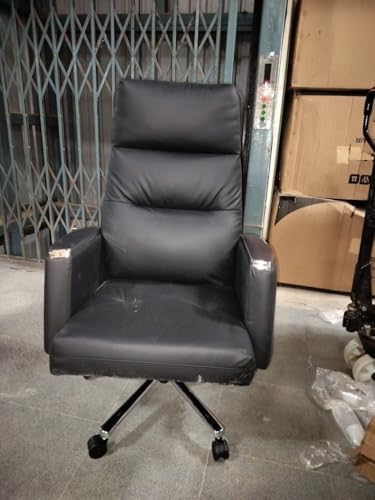 Image of Lakdi The Furniture Co High Back Faux Leather, Comfortable Seat Swivel Chair Revolving & Recliner Chair | Director and Executive Chair | Metal Base (111013162 Black)