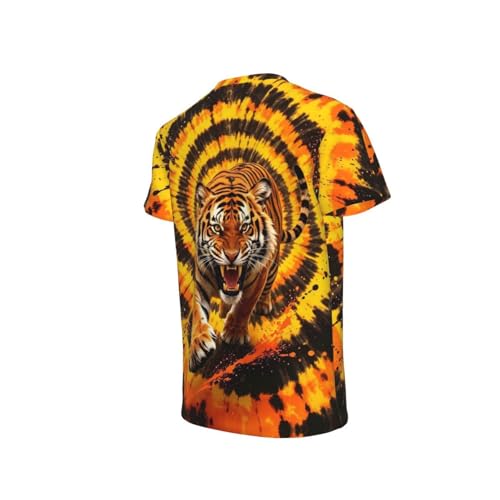 Image of Big Kids Tie Dye Shirt for Boys Girls Short Sleeve Hippie Tshirt Senior Tee