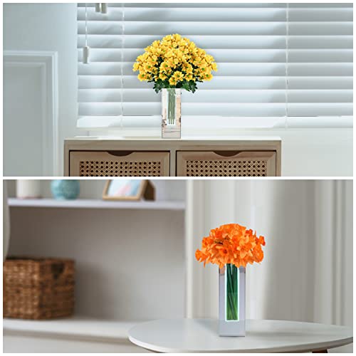 Belle Vous Glazen Bloemen Vaast – 32,7 cm – Grote Rechthoekige Kristal Heldere Planter met Spiegel Beplating Voor Huis/ Kantoor Decoratie en Bruiloften/ Feest Kopstukken Decoraties Houder - Afbeelding 7