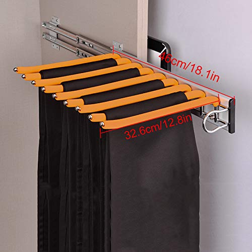 Porte-pantalons coulissant à tiroir avec 9 bras pour dressing - 2
