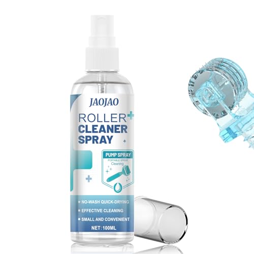 JAOJAO Roller Cleaner Spray, Effective Cleansing Gentle Care Convenient Design Avoid Blockage and Damage Extend Instrument Life for Roller Instrument 100ml