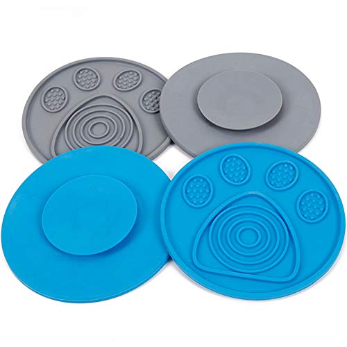 Alician tapete de comida para cães e gatos antiderrapante de silicone para amamentação, bandeja de c