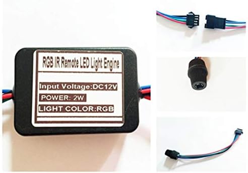 Mini IIIuminator Car Use 12V RGB LED Light Source 24Key IR Remote for PMMA Plastic Optic Fiber Side Glow Cable