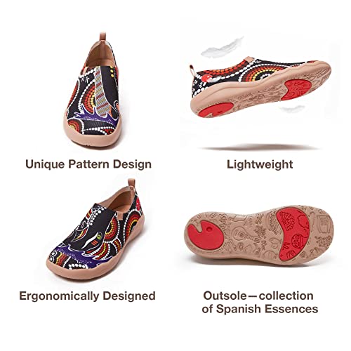 Uin Men's Travel Art Shoes Slip On Knitted Casual Walking Loafers Lightweight Comfort Air Painted Fashion Sneaker Crocodiles(10) #TOP2