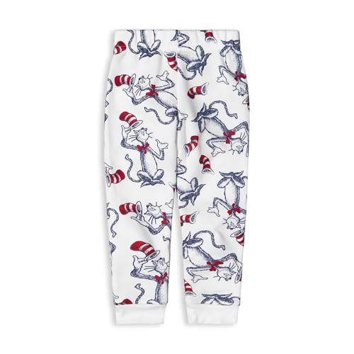 Image of Dr. Seuss Cat in the Hat Boys Fleece Sweatshirt and Pants Set for Toddler