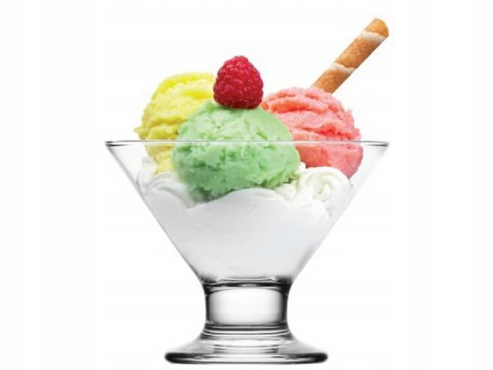 Glasmark KROSNO 1992 Dessertgläser - 6er Set 180 ml Eisbecher auf Fuß für Eis und Nachtisch - Dessertschalen Spülmaschinenfest für Gastronomie und Zuhause