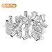uxcell 50Pcs Semi Tubular Rivets, 5mm x 8mm Aluminum Round Flat Head Semi-Tubular Rivet Metal Stud Rivet for Industry Household Repairing Fastening, Silver