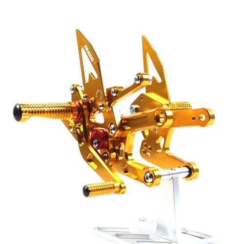 Repose-pieds réglables pour YZF R6 avec inclinaison sur mesure or