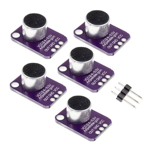 Reland Sun 5pcs MAX4466 Microphone Electret Microphone Amplifier Adjustable MAX4466 Breakout Microphone Amplifier Module