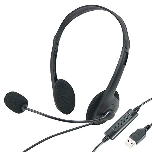 Waytex 69140 Casque Audio avec Micro Orientable Noir Connexion USB
