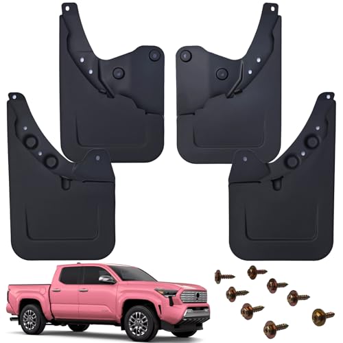 Image of Mud Flaps Splash Guards fits 2024 2025 Toyota Tacoma, Mud Guards kit Accessories Vehicle Sediment Protection No Drilling No Tape Tire Protector Mud Splash All Weather, 4 Pcs