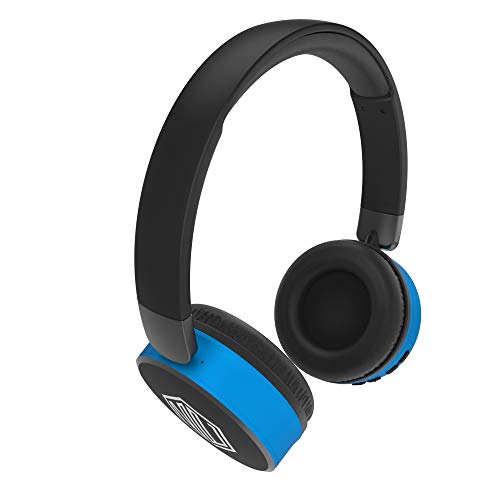 Image of Nu Republic Dubstep Wireless Headphones with Mic (Blue and Black)
