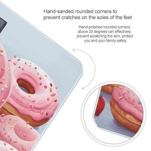 Báscula digital para cuerpo Pink Donut y Cupcake 180kg miniatura 4