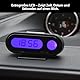 Auto Thermometer Voltmeter Uhr, 2 in 1 Auto Fahrzeug Innenraum Mini elektronische Uhr LED Digitaluhr Thermometer Voltmeter