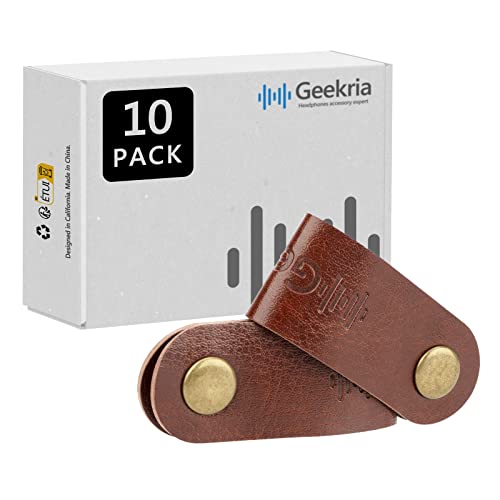 Geekria Organisateur de cordon d'alimentation Enrouleur d'écouteurs Sangles de câble,Clips de câble pour casque,Support Système de gestion de cordon rustique avec...