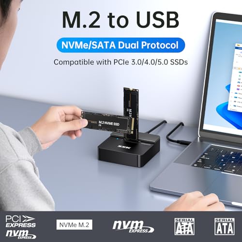 Adaptador SSD SSK M.2 NVMe y SATA USB 3.2 Gen 2 10Gbps miniatura 2