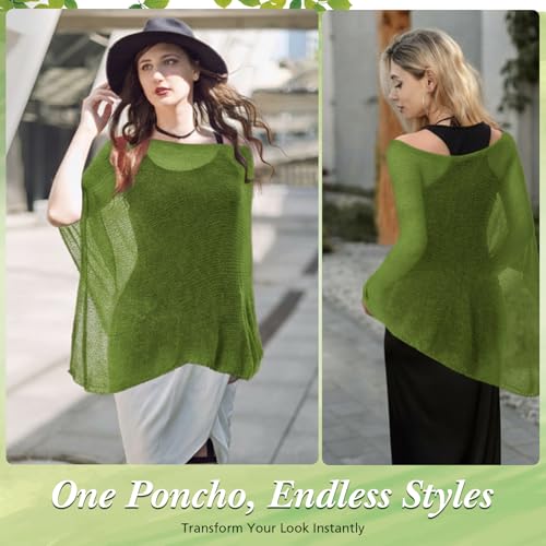 Image of Women Sheer Poncho Shrug Summer Sheer Blouse Top Lightweight Poncho Bolero for Evening Dress
