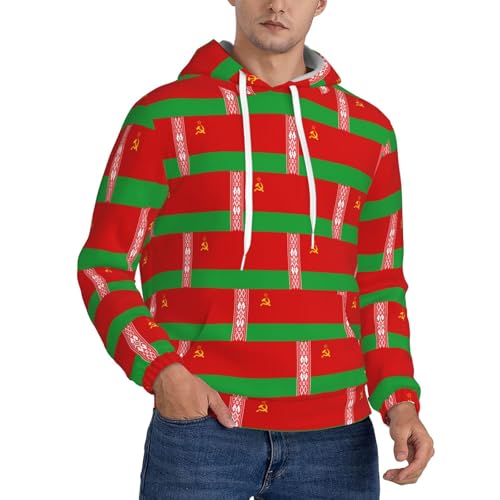 Sweat à capuche Biélorussie homme pull à manches longues avec cordon de serrage