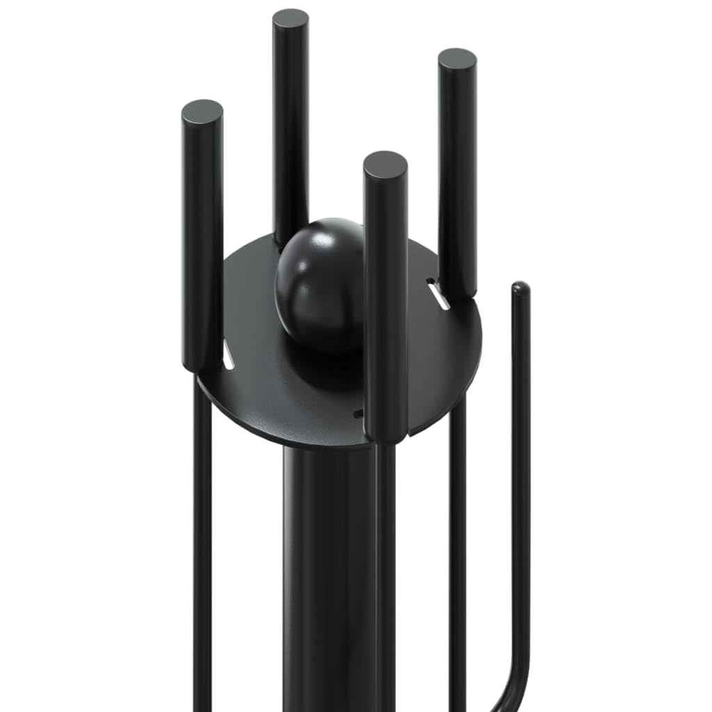INLIFE Juego de herramientas para chimenea de 5 piezas, 18 x 56 cm, de acero, para casa y jardín, accesorios para chimeneas y estufas de leña (3,78 kg)