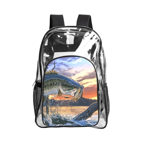 Sac transparent résistant Big Fish avec imprimé anti-déchirure de plage
