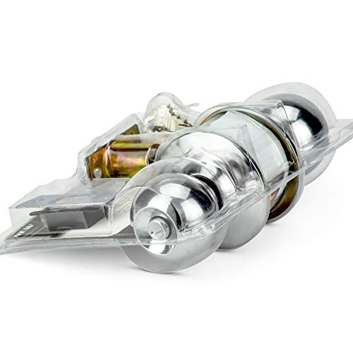 Steadmax Door Knob Lock Set, Ball Privacy Twist Latch Knobs Handle For Bed/Bath In Chrome #TOP2