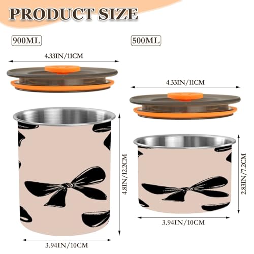 ATTX Lata para Café Hermética Acero Inoxidable 900 ml miniatura 2