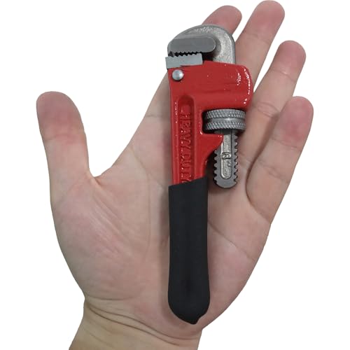 Image of Rayfox Small Pipe Wrench, 6 Inch Adjustable Plumbers Wrench Mini Plumbing Tools Straight Heavy Duty for Tight Spaces(1PC)