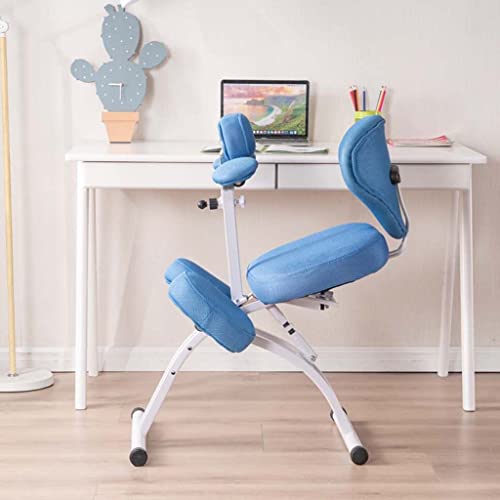 Kneeling Chair Ergonomic, Adjustable Height Kids Chair, For Home Study, Orthopedic Posture Stool,With Elbow Pads And Chest Protection Support (Color : Green) #TOP1