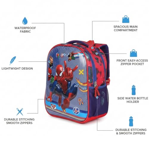 Image of Stylbase 15 Inch 3D Cartoon School Bag for Boys & Girls | Waterproof Lightweight Polyester Kids Backpack with Bottle Pocket | Ideal School Bags for Kids Nursery, LKGClass (3-5 Years)