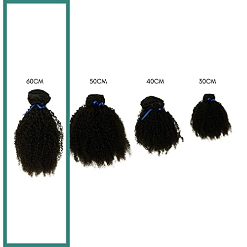 Cabelo Humano Crespo com Tecimento Textura Coily Castanho Escuro De Benguela (100g) (60cm)