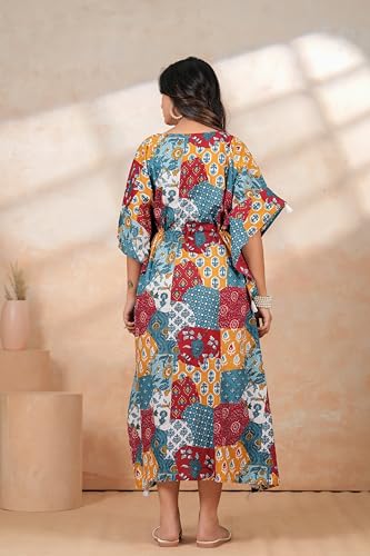 Image of BLOCKS OF INDIA Hand Block Kaftan in Cotton Fabric