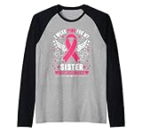 i wear pink for my sister cancro al seno consapevolezza maglia con maniche raglan