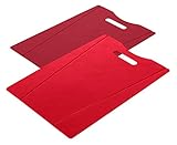 kuhn rikon 24273 - set di 2 taglieri in plastica, colore: rosso scuro